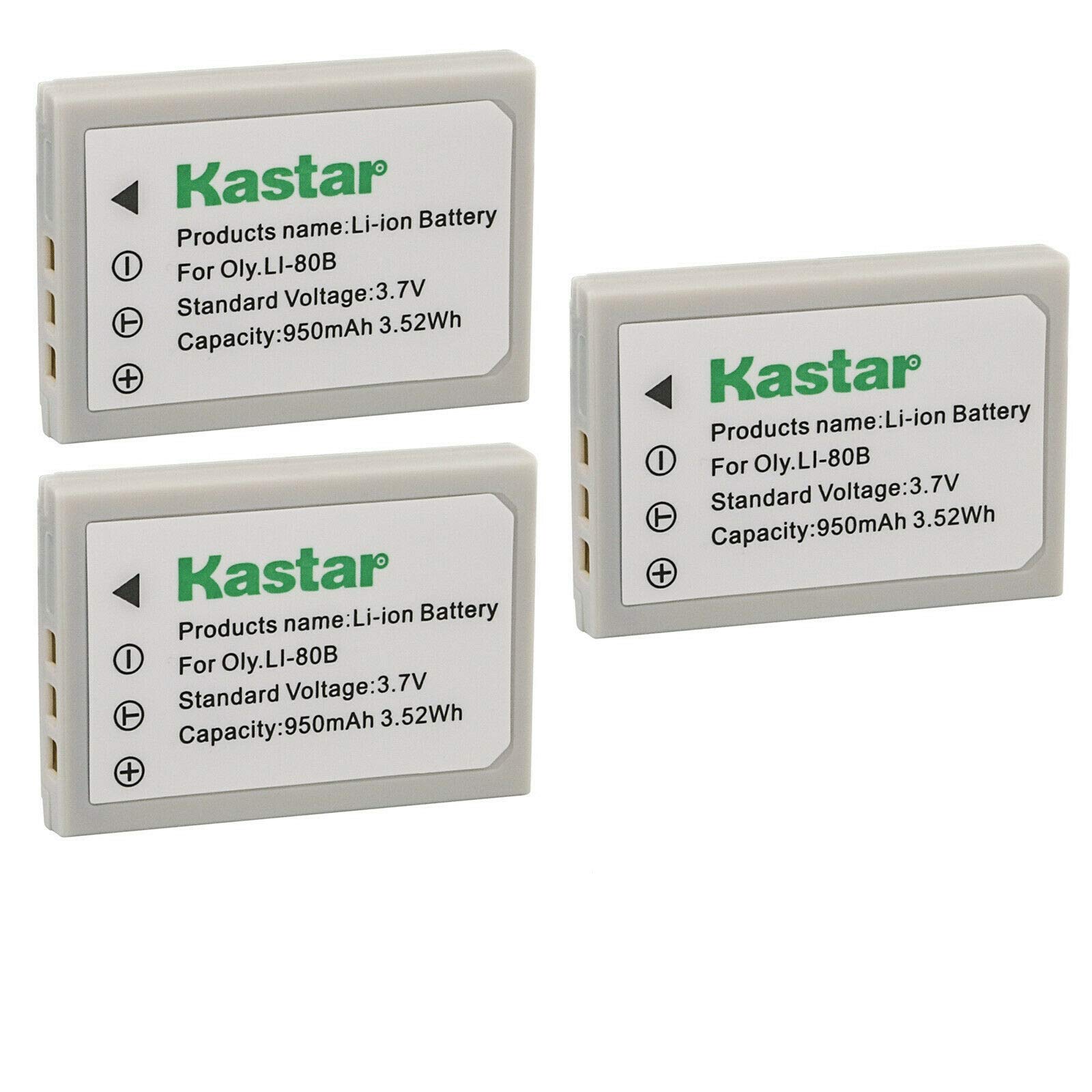 Three Kastar replacement batteries