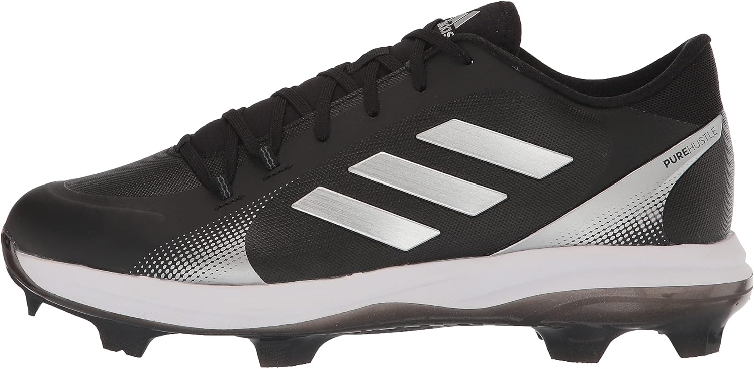  | adidas Women's Purehustle 2 TPU Baseball Shoe, Black/White/White, 8.5 | Softball & Baseball