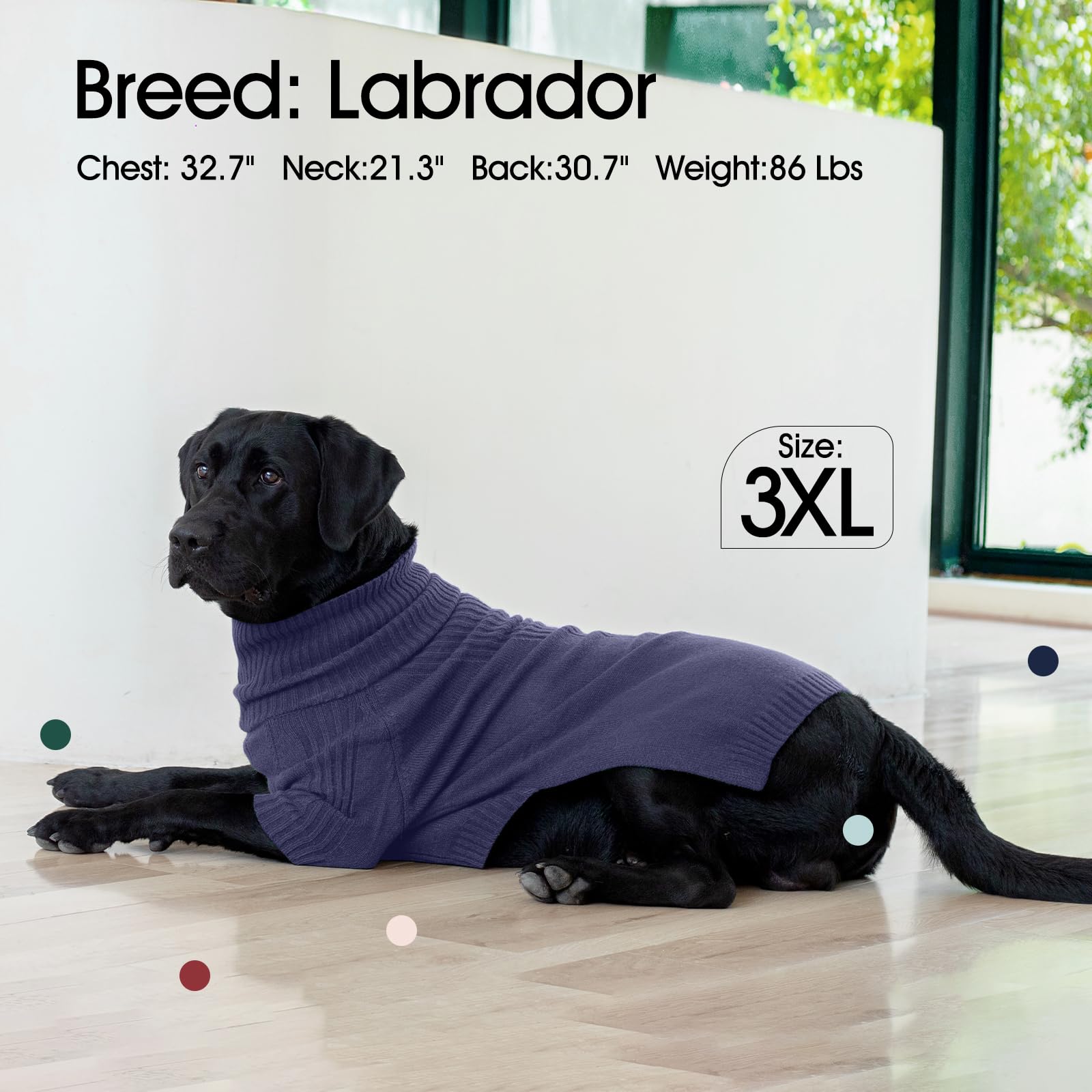 IECOii Maglione per cani,maglione dolcevita per cani per Natale,caldo maglioni per cani di taglia piccola media grande e gatti,Felpe per cani autunno inverno per Chihuahua, Bulldog francese,Labrador