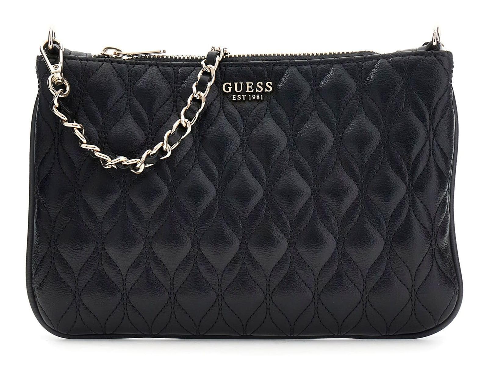 GUESS Handtasche Utensilientasche Maxine Quilted Flat Pouch Black schwarz