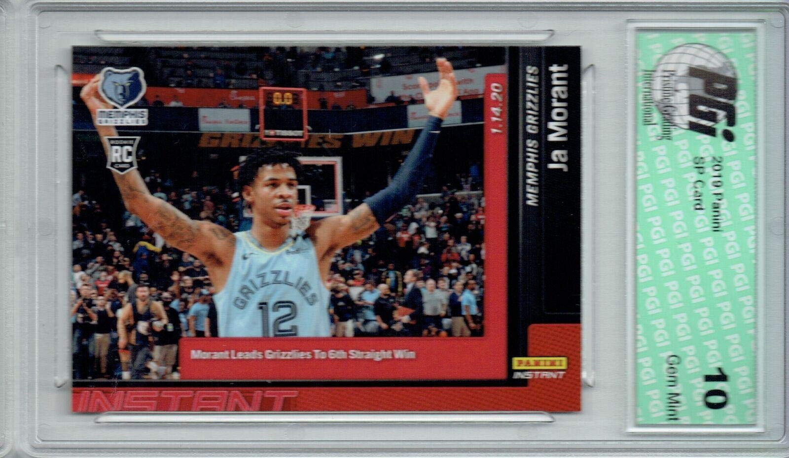 Ja Morant 2019 Panini Instant #68 1 of 125 6th Straight Win Rookie Card PGI 10 - Basketball Slabbed 