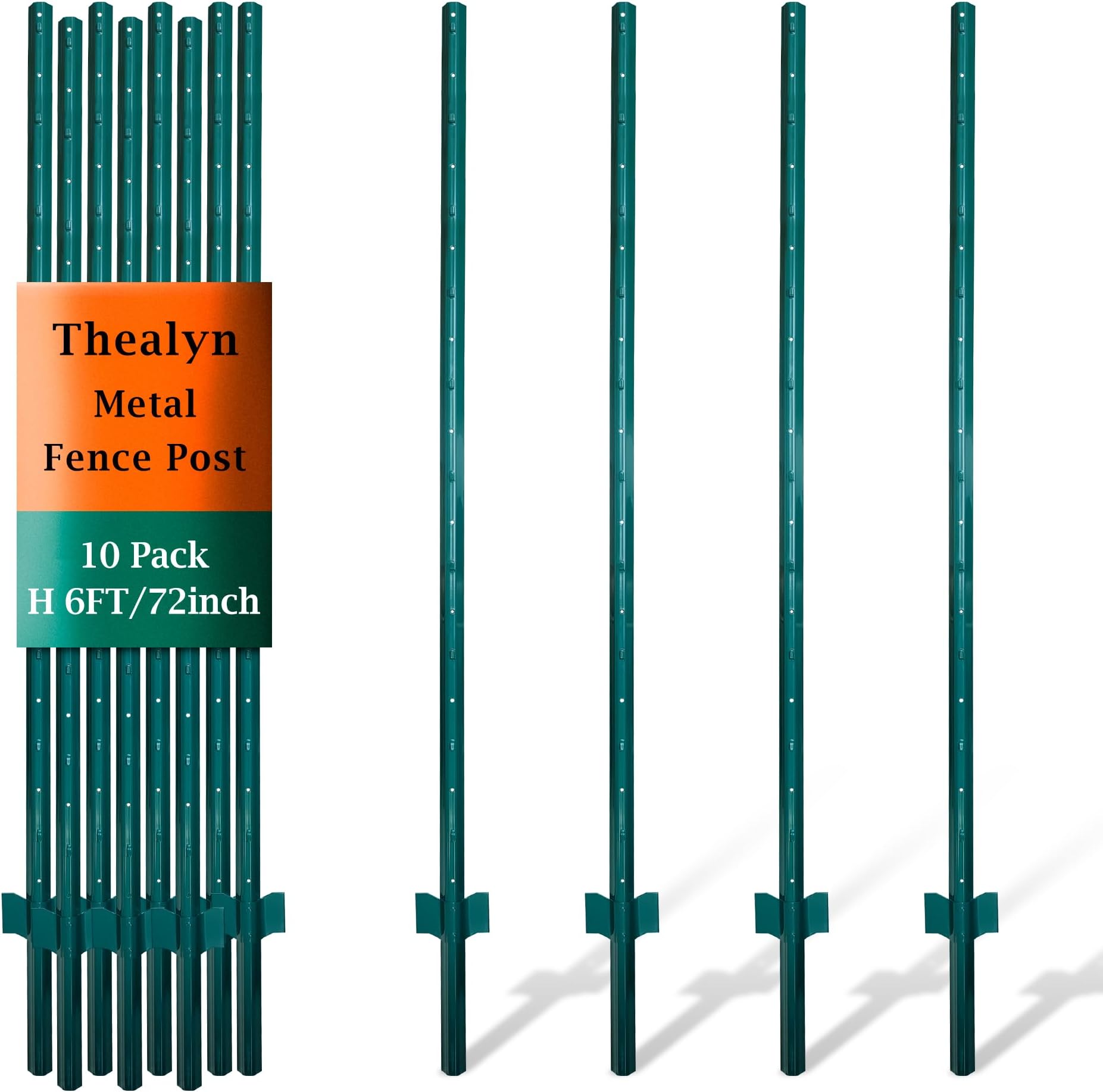 Fence Posts 6 Feet, Pack of 10