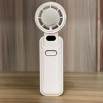 AVIQ Breeze Luxe Air Conditioning Hand Fan, 13000 RPM Personal Fan With Icetouch Cooling 3600Mah USB Rechargeable Battery [Up To 10H] |Quiet Foldable for Travel, Makeup etc. (Arctic White)