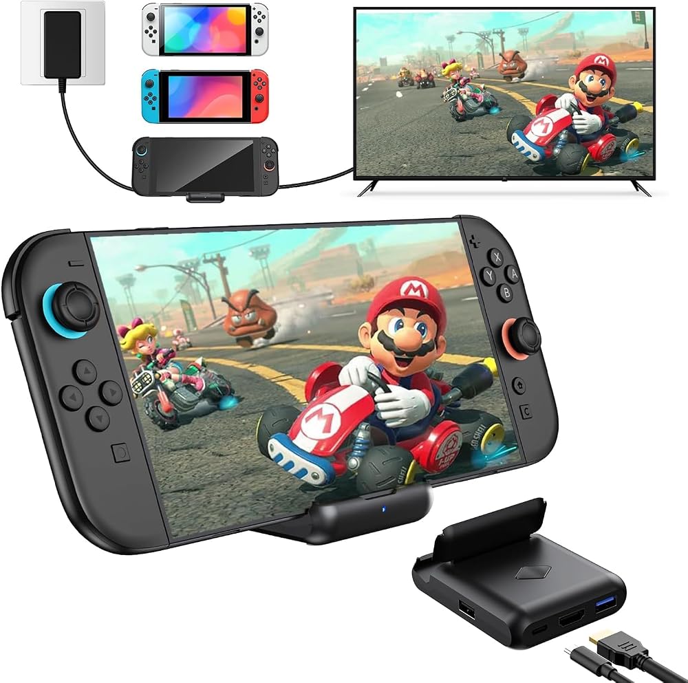 Switch 2 Dock, Docking Station for Nintendo Switch 2/1/OLED