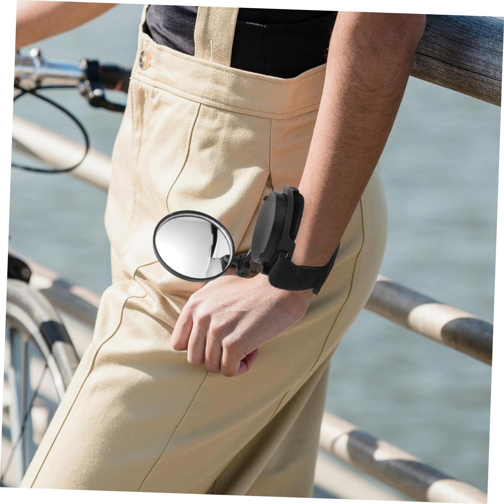 BESPORTBLE 4pezzi Specchietto Retrovisore Da Polso Per Bici Design Rotante Per Sicurezza Ciclismo Compatibile Con Bici Da Montagna e Strada e Comodo