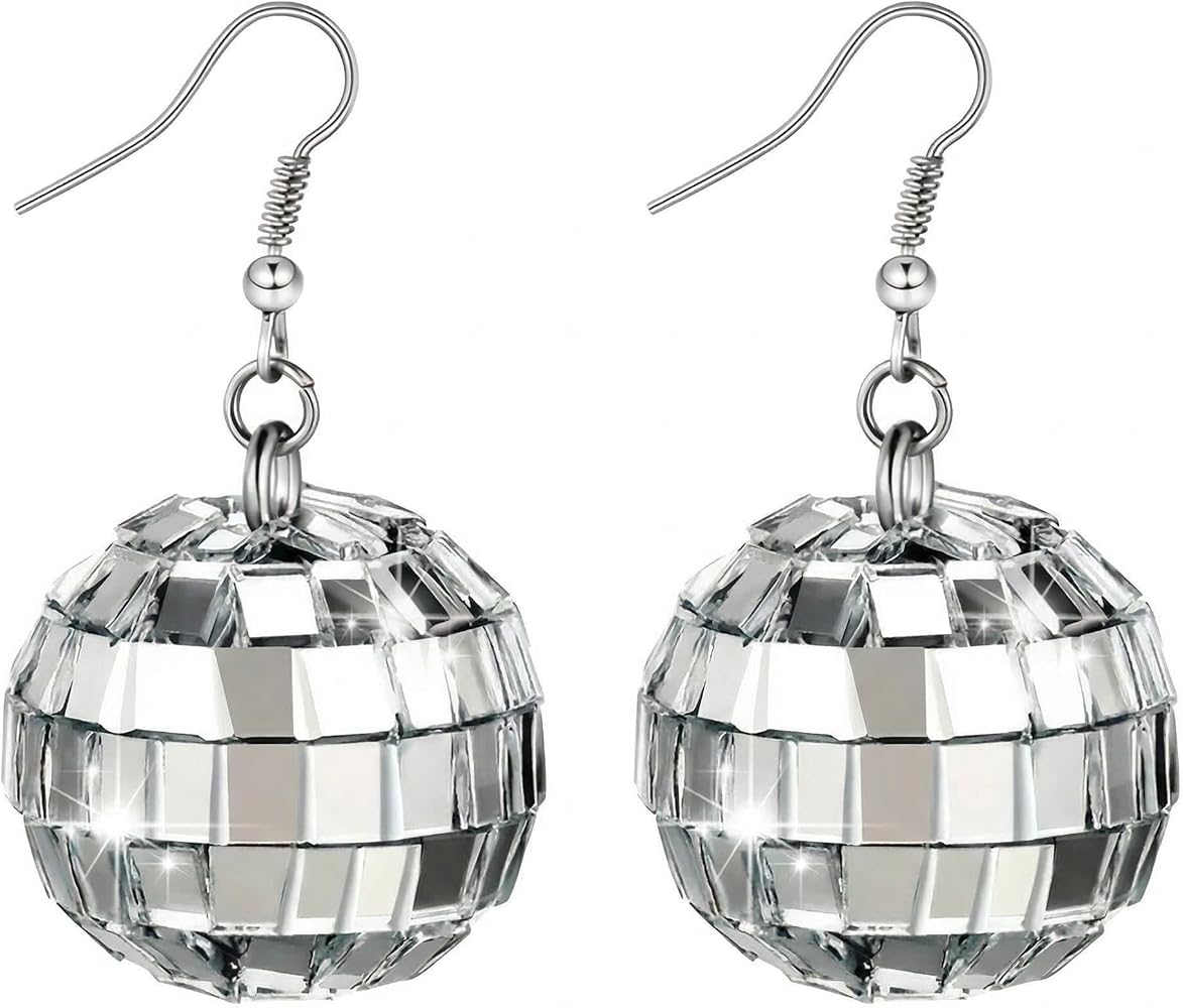 Handcess Oplichten Disco Ball Ketting Set LED Disco Ketting Glitter Verjaardag Dance Party Disco Ketting Accessoires Voor Vrouwen