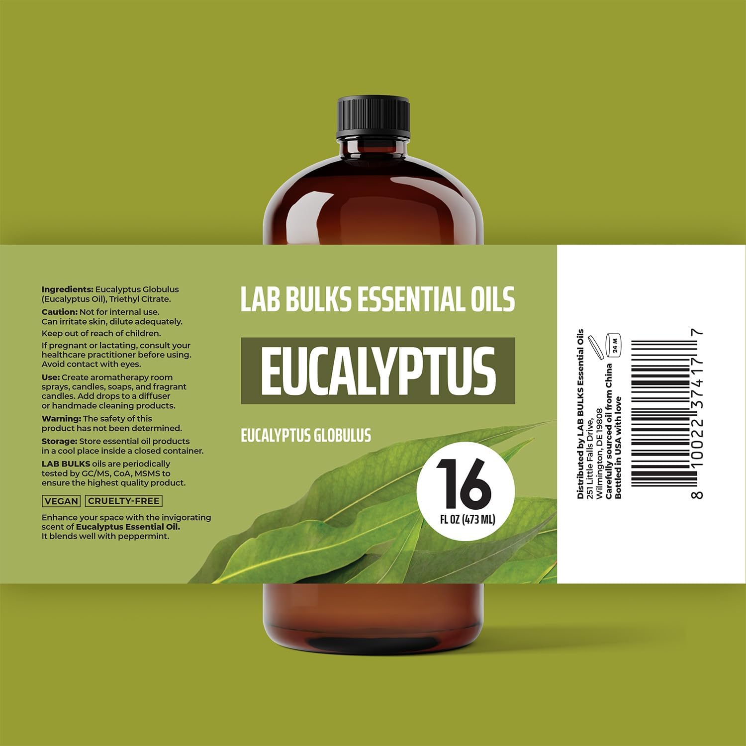 Lab Bulks Essential Oil Eucalyptus Essential Oil (2 Pack) for Diffusers, Home Care, Candles, Aromatherapy, 16 oz Bulk Bottle, Eucalyptus Oil Spray - Image 2