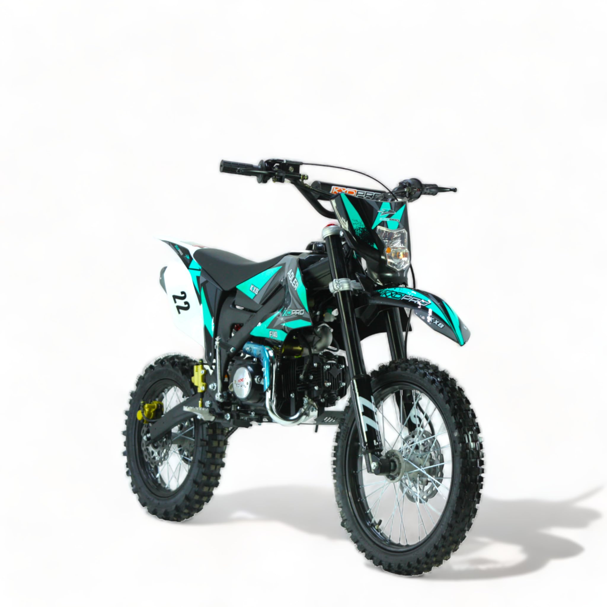 KXD 612 Adler 140CC 17″ 14″ Adler 140ccm Dirt Bike Cross Bike E&K mit Scheinwerfer Cross Offroad-Power Motor 90 km/h Orange