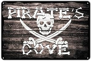 Ageless Metal Tin Pirates Cove Sign