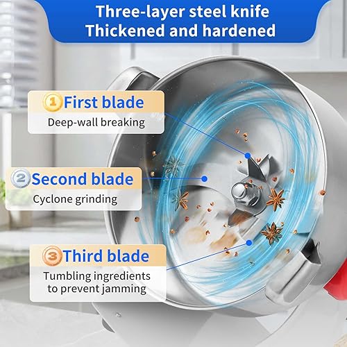 Miniatura 3 de Molino de grano eléctrico 2600W Superfine Powder Grinder Dry Grinder Machine 36000rmin Molino de grano de alta velocidad Máquina de pulir de