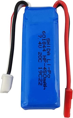 Miniatura 3 de sea jump Batería de litio de 7.4 V 450 mAh para wltoys K969 K979 K989 K999 P929 P939 284131 de alta velocidad con control remoto para coche,