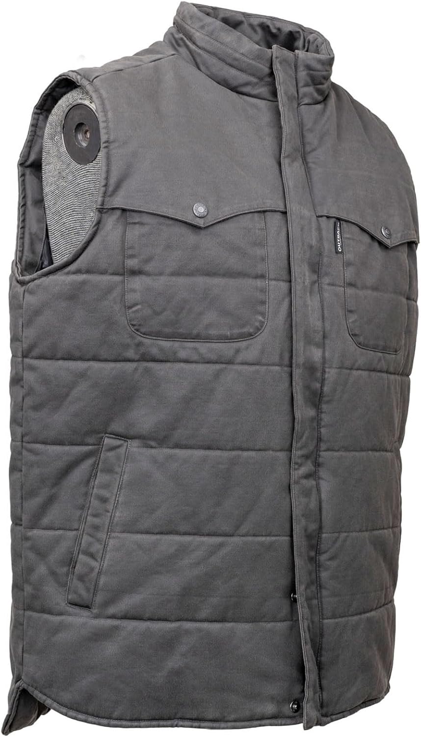 Outback Trading Company Men's Walker 29816 Durable Casual Outdoor Multiple Pockets 2-Way Zipper Taffeta Lined Warming Vest - Image 2