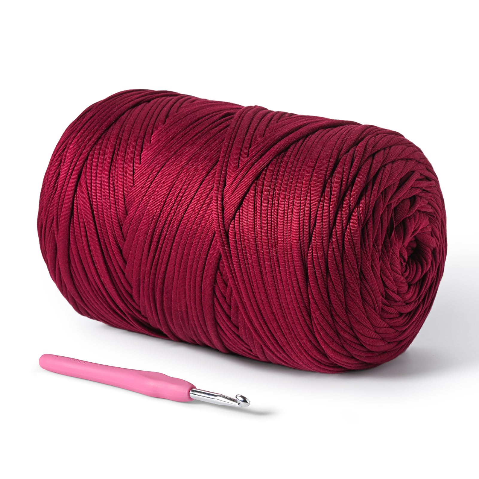 800g T-Shirt Yarn for Crocheting Crafts/Bags/Basket/Coaster,Hand Knitting Tshirt Yarn for Crochet,228yds T Shirt Yarns with High Elastic Thick Yarns