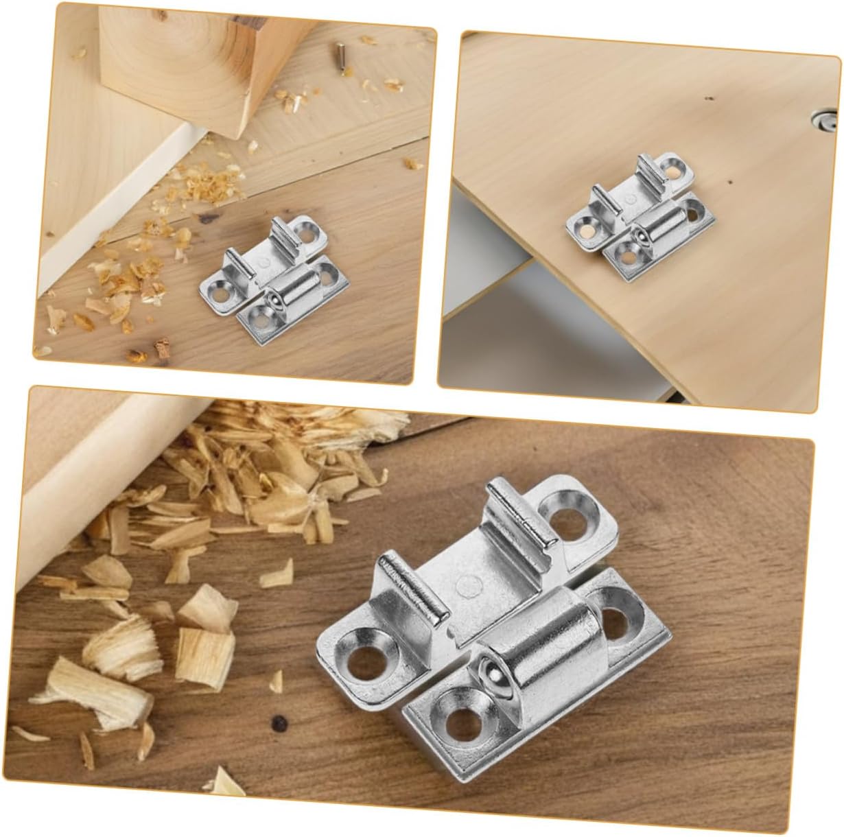 COLLBATH 6pcs Range Hood Glass Panel Latches with Stainless Steel Door Catches, High-temperature Resistant Kitchen Appliance Hardware for Replacement and Mounting