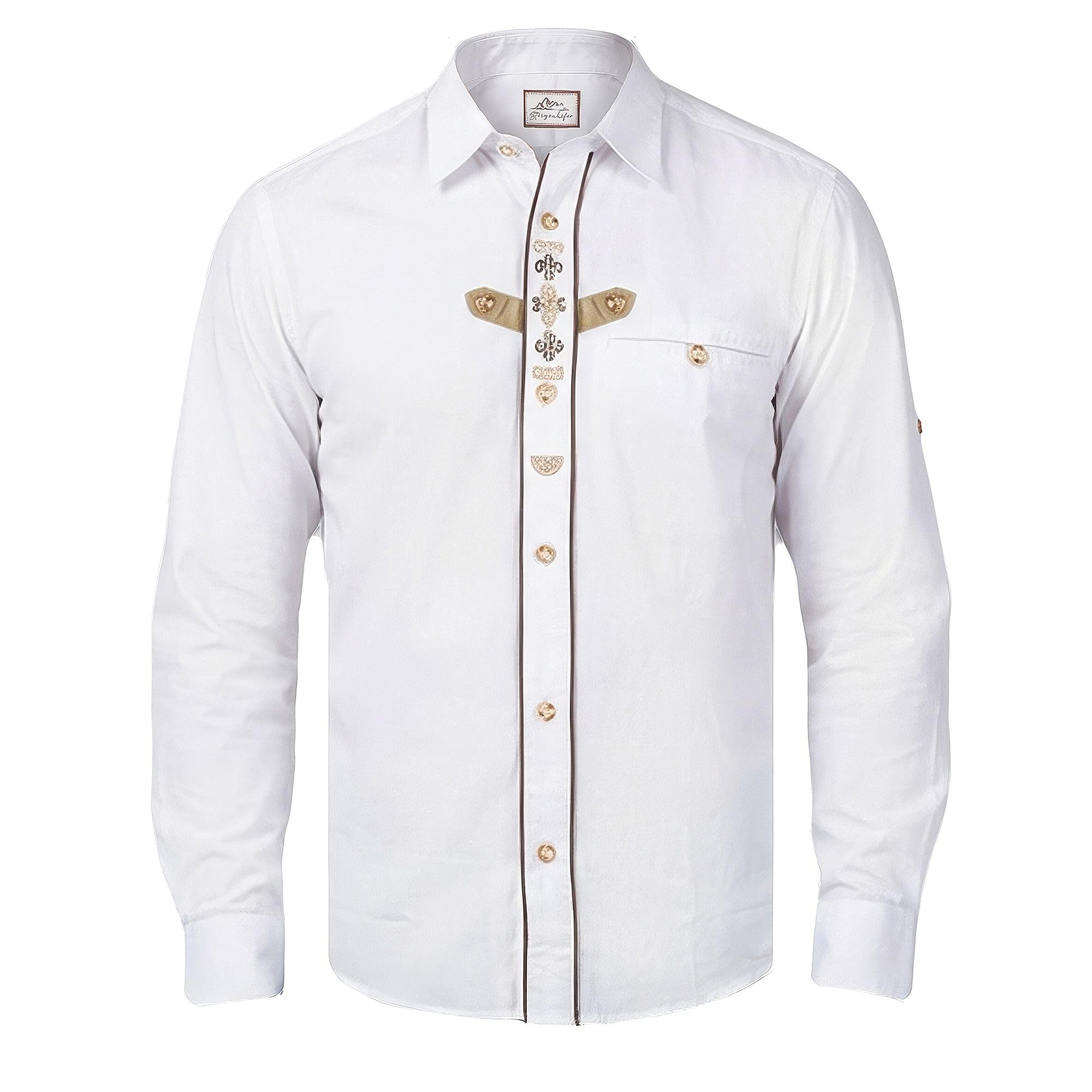 Steigenhöfer Manufaktur Trachtenhemd Herren Langarm - Vincent - Mit Trachten und Jeans kombinierbar - Traditionelles Herren Hemd mit Kentkragen - Ideal für Dein Oktoberfest Herren Outfit
