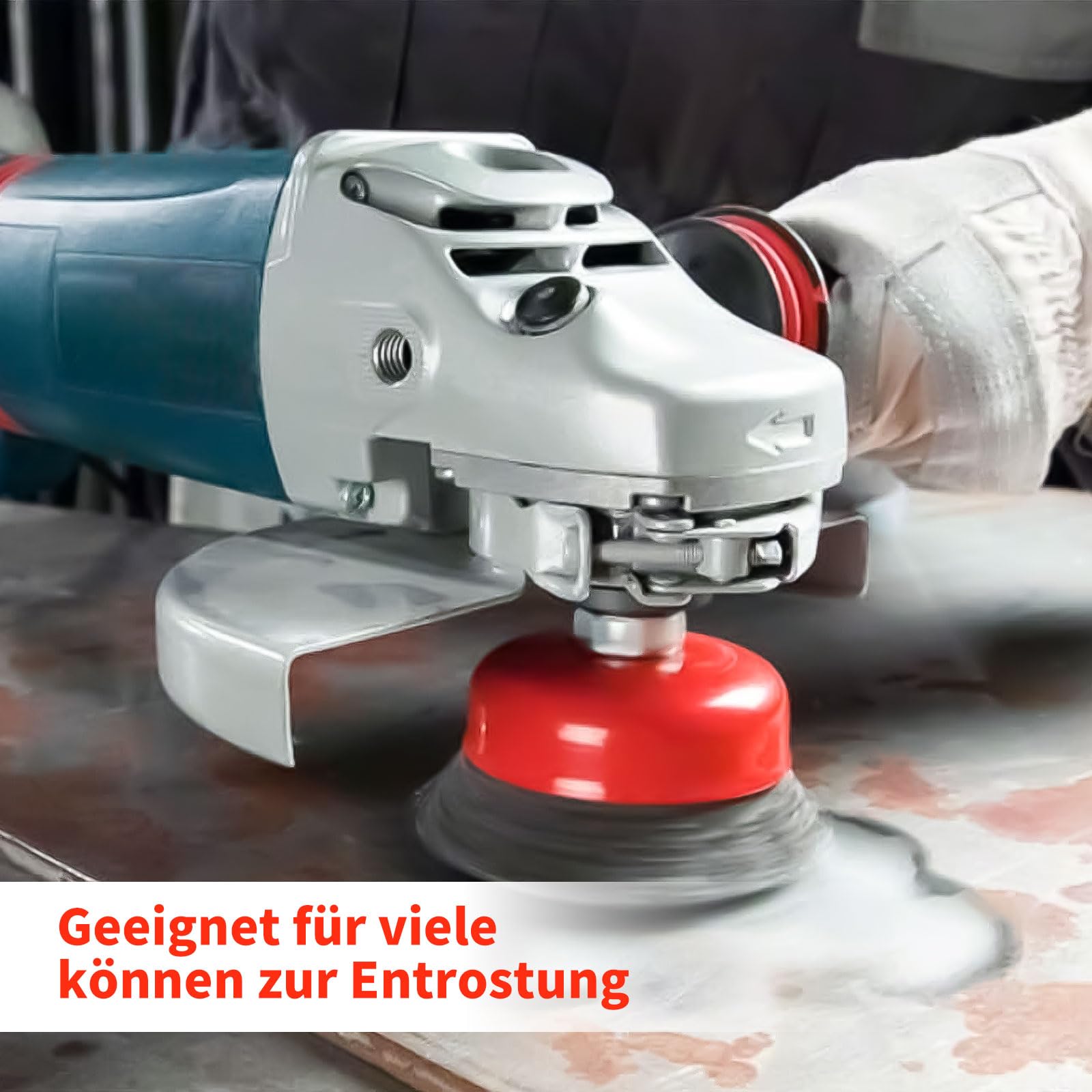 6 Stück Drahtbürste für Winkelschleifer, Winkelschleifer Zubehör, Durchmesser 75mm und 100mm, Mit M14 Modelle für Bohrmaschine Polier, Schleifen, Entrosten, Entgraten