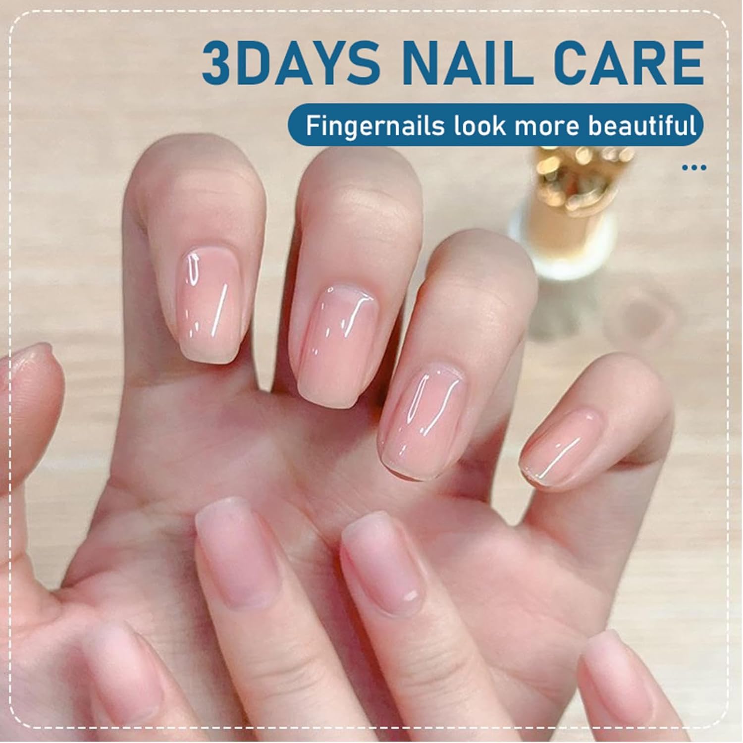3 Days Nail Care, Keratin & Amino Acid Clear Nail Treatment Oil, Moisturizing and Conditioning, for Dry, Weak & Fragile Nails, 16ml/0.56oz (2PCS)