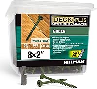 Vista 51 de Deck Plus Tornillos para valla y madera exterior con revestimiento epoxi de 2 pulgadas #8 x 2 Torx/Star Drive Incluido, rosca gruesa, tornillo Rojo