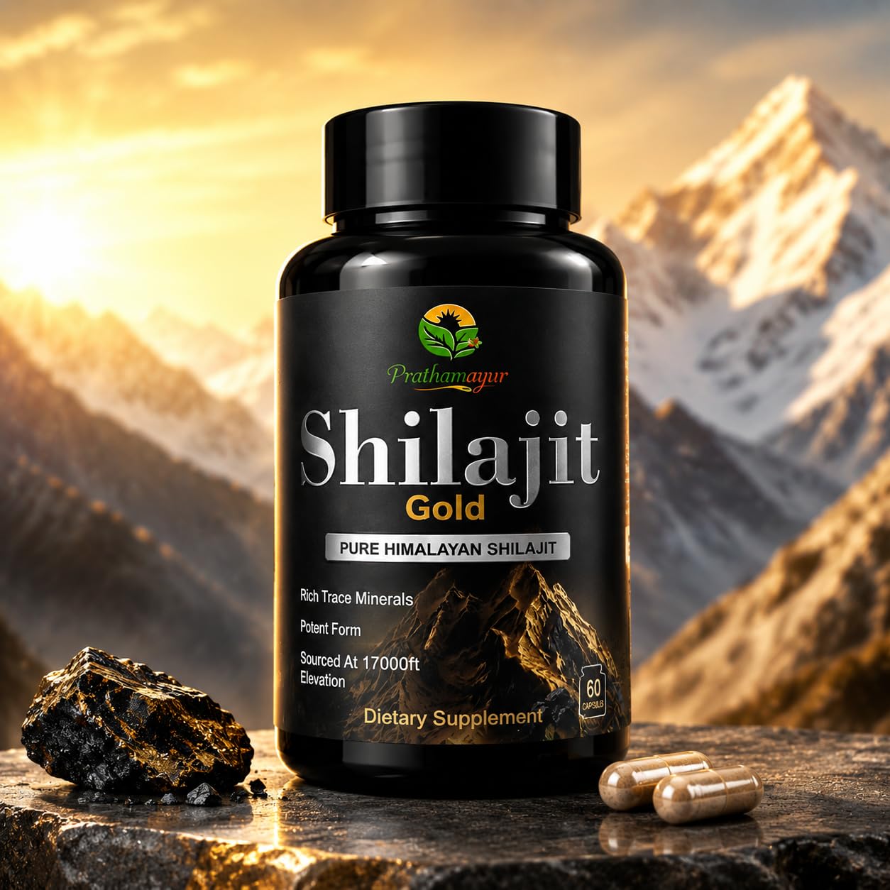 Shilajit Gold Capsules for Men & women | Pure Himalayan Shilajit 500 mg | Ayurvedic Supplement for Stamina, Energy & Vitality | 60 Capsules | Performance Booster – Ayurvedic Capsule — Amazon image 8