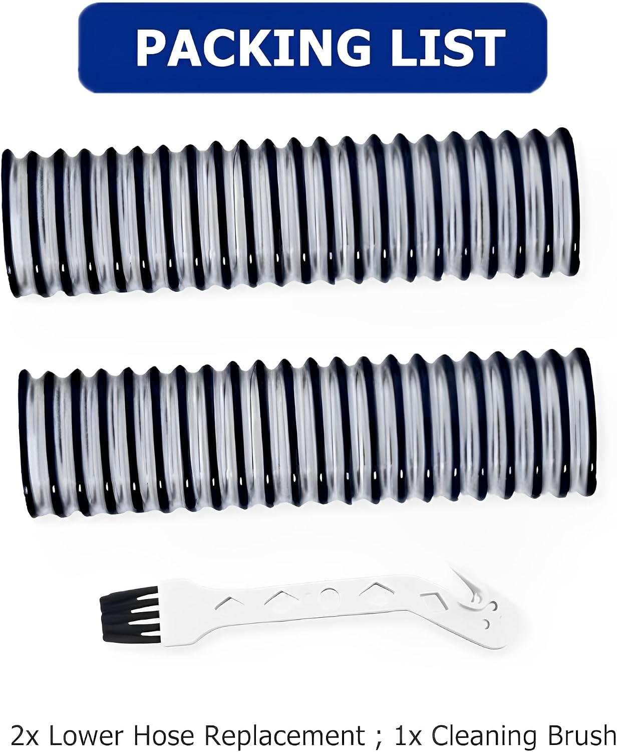 2Pcs Vacuum Lower Duct Hose Replacement Compatible with Bissell 1/2/3/4/5 Generation Floor Scrubber,Lower Hose Replacements,Vacuum Accessies