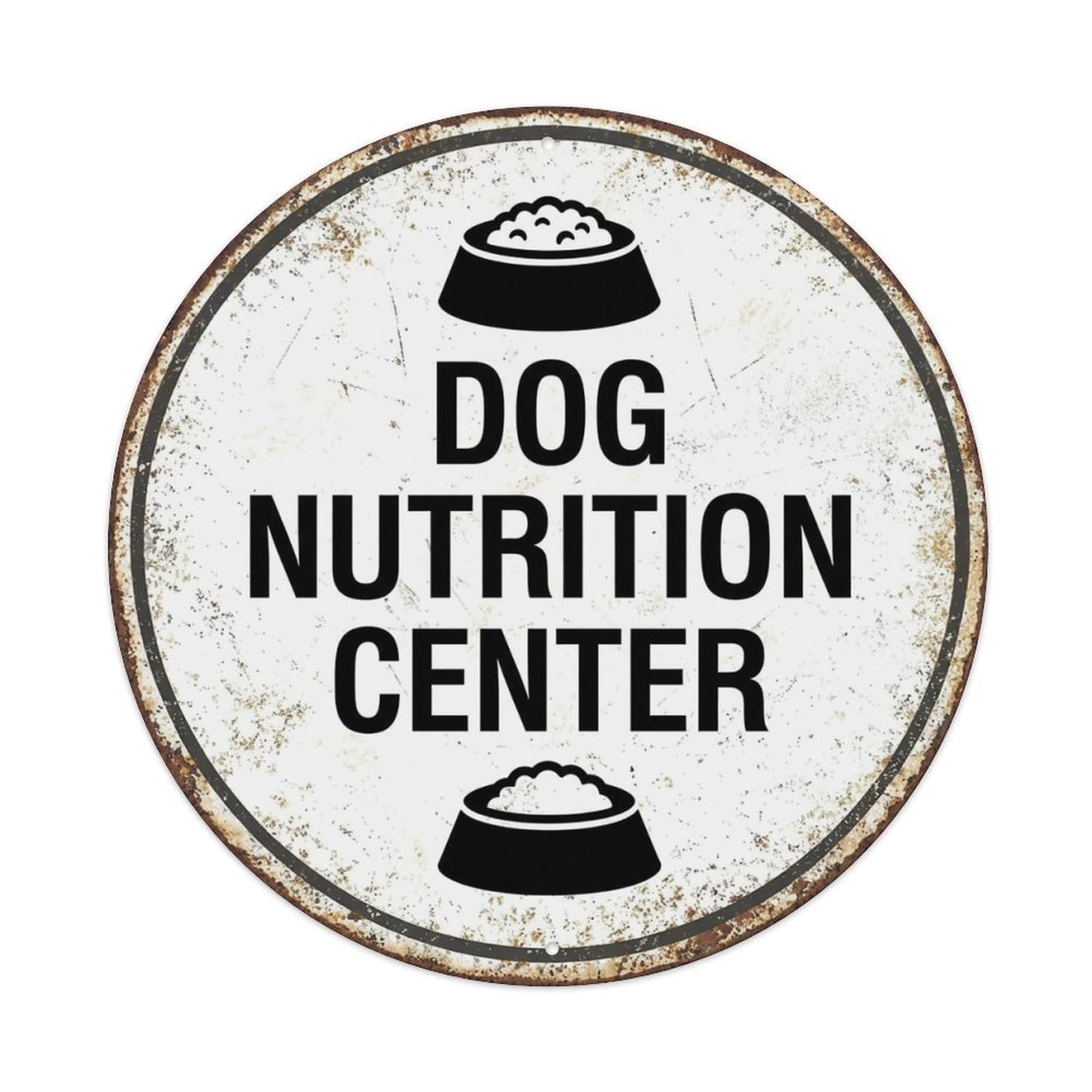 Vintage Dog Nutrition Center Decor Metal Tin Sign
