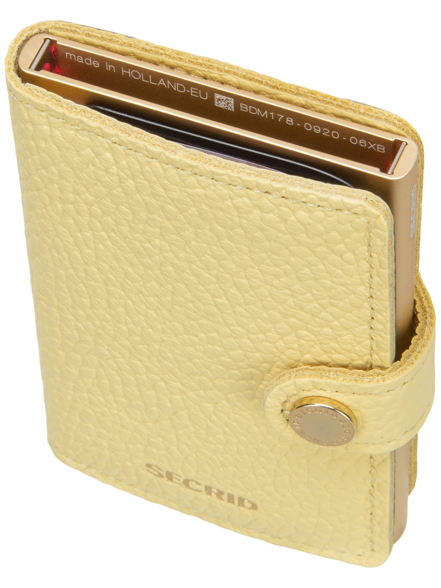 Secrid Portefeuille Mini portefeuille Pebble 10 cm - Jaune beurre