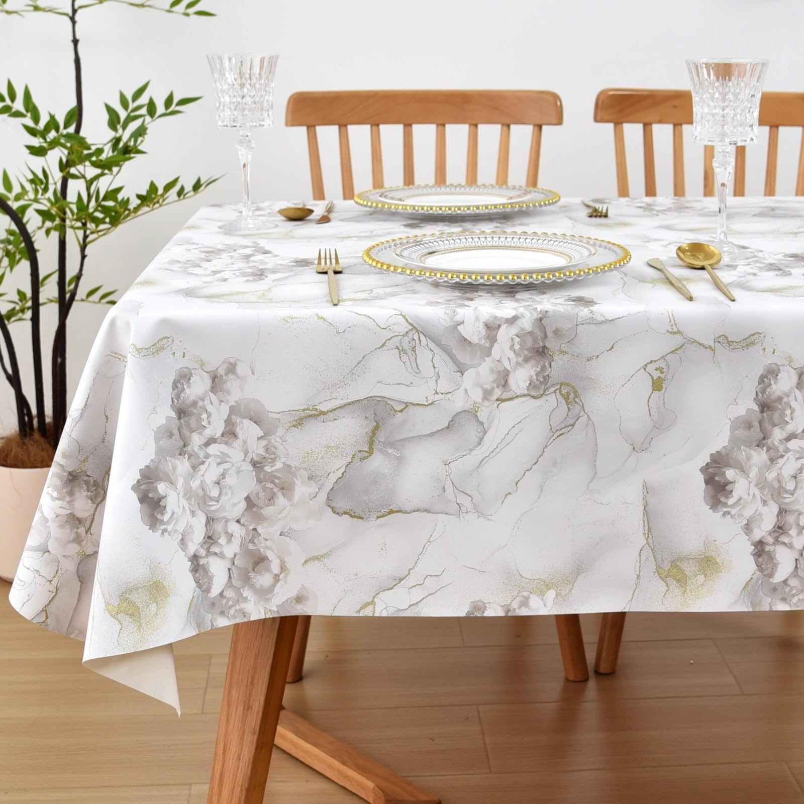 Yofori PVC Wipe Clean Tablecloth
