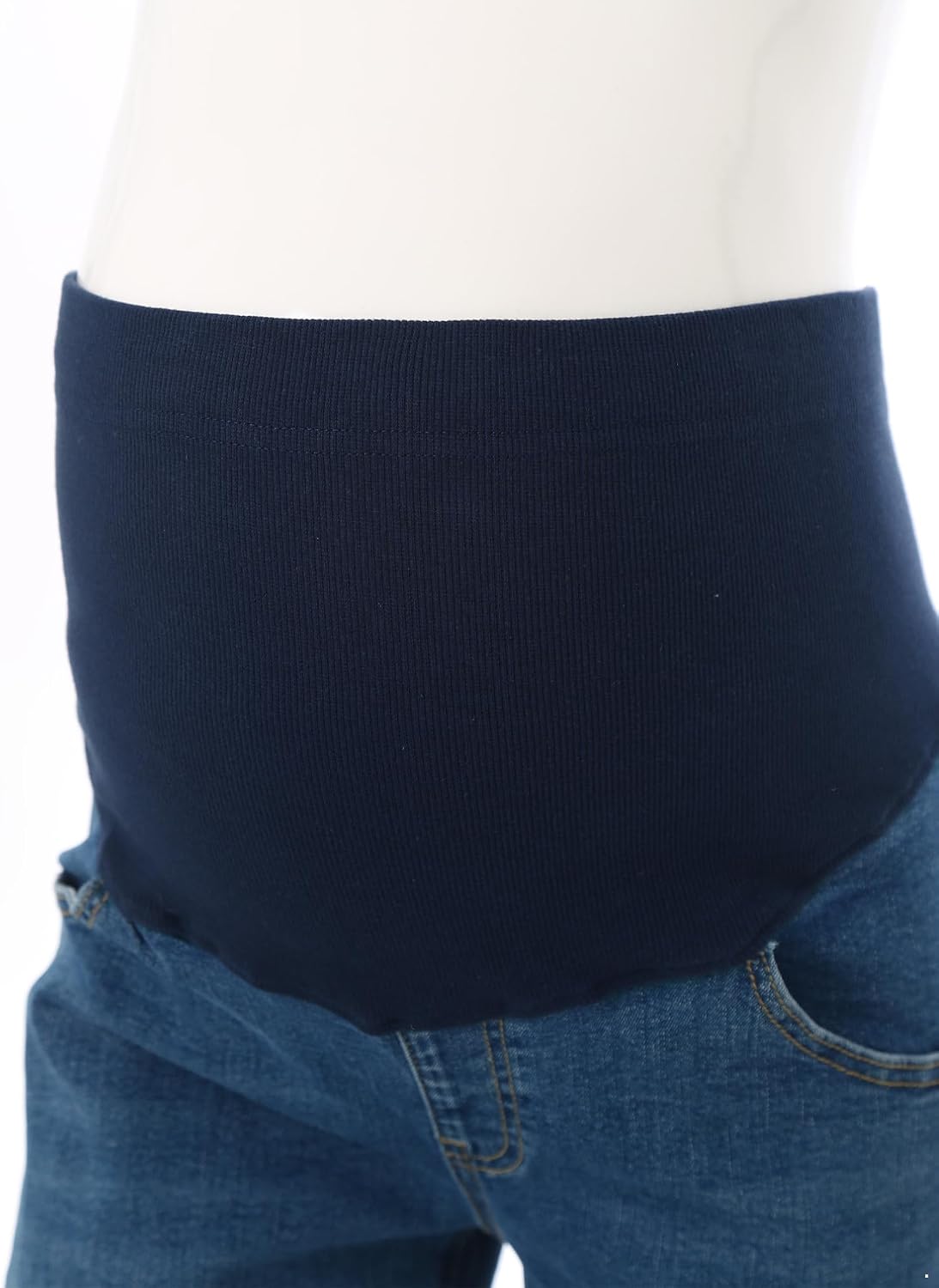 iiniim Women Maternity Bootcut Jeans with Pockets Over The Belly Bell Bottoms Flare Denim Pants