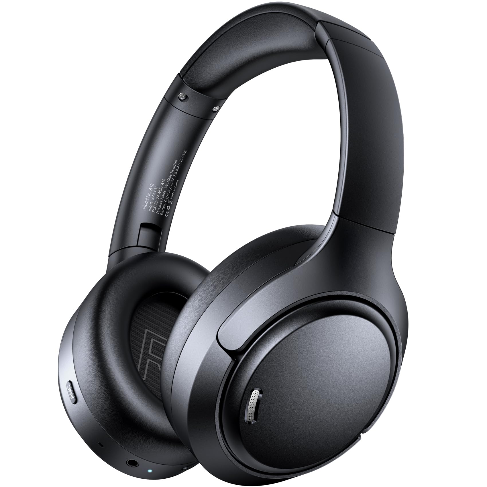TAGRY Hybrid Active Noise Cancelling Headphones 120Hrs Playtime ENC Clear Call Bluetooth Headphone Over Ear Wireless Headphones Hi-Res Audio ANC Heads