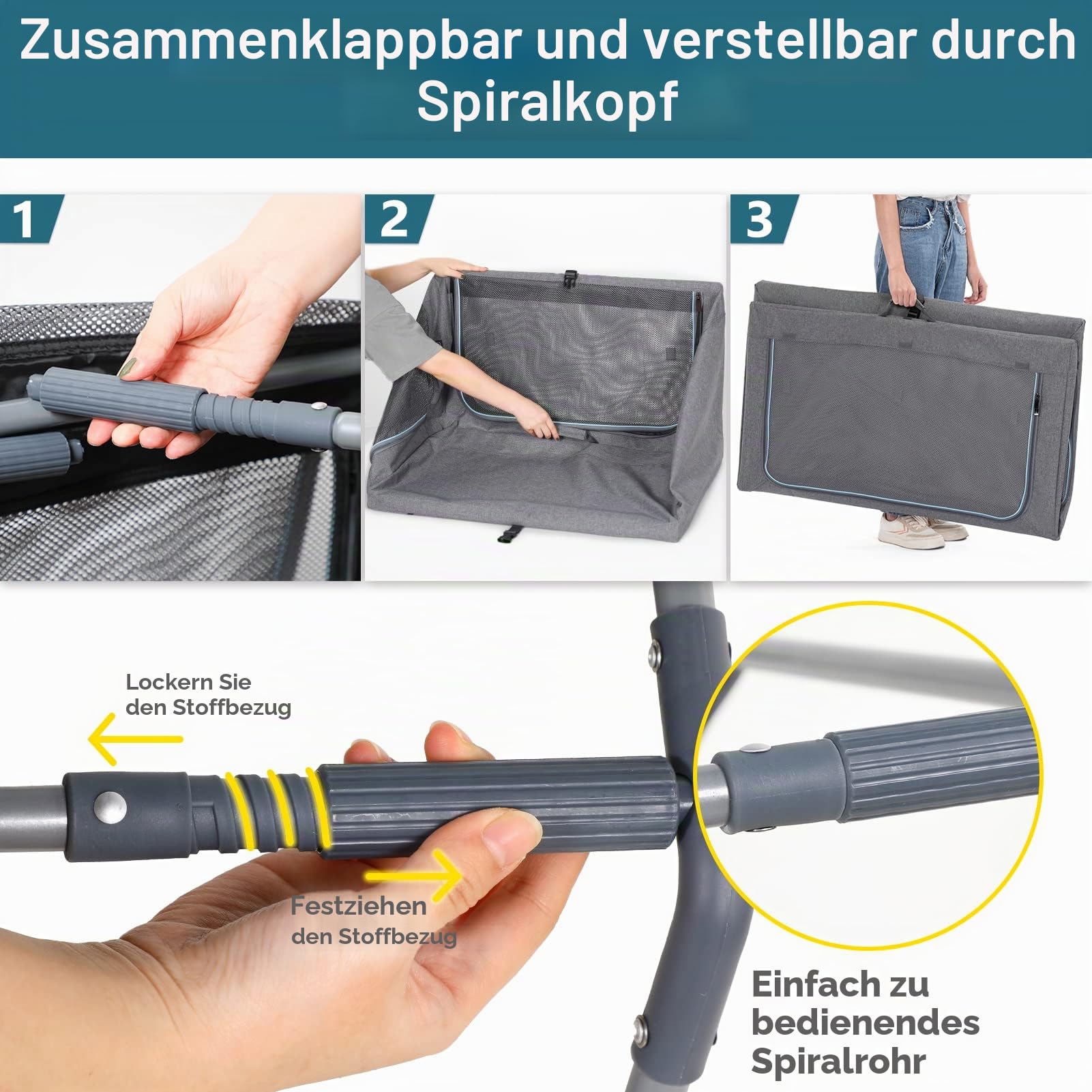 Petsfit Hundebox für Zuhause, Hundebox faltbar für mittlere kleine Hunde, Hundetransportbox Auto Verstellbares Design Hundeschlafbox, Zimmerkennel Hund mit Reißfeste Netzfenster & plüsche Betteinlage