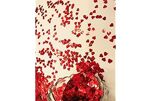 Red Heart Shaped Confetti, Engagement Decorations