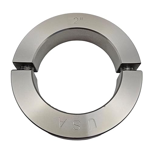 Diámetro de orificio de 2.00 pulgadas - Abrazadera de dos piezas de collar de eje - Acero inoxidable 303 (paquete de 1)