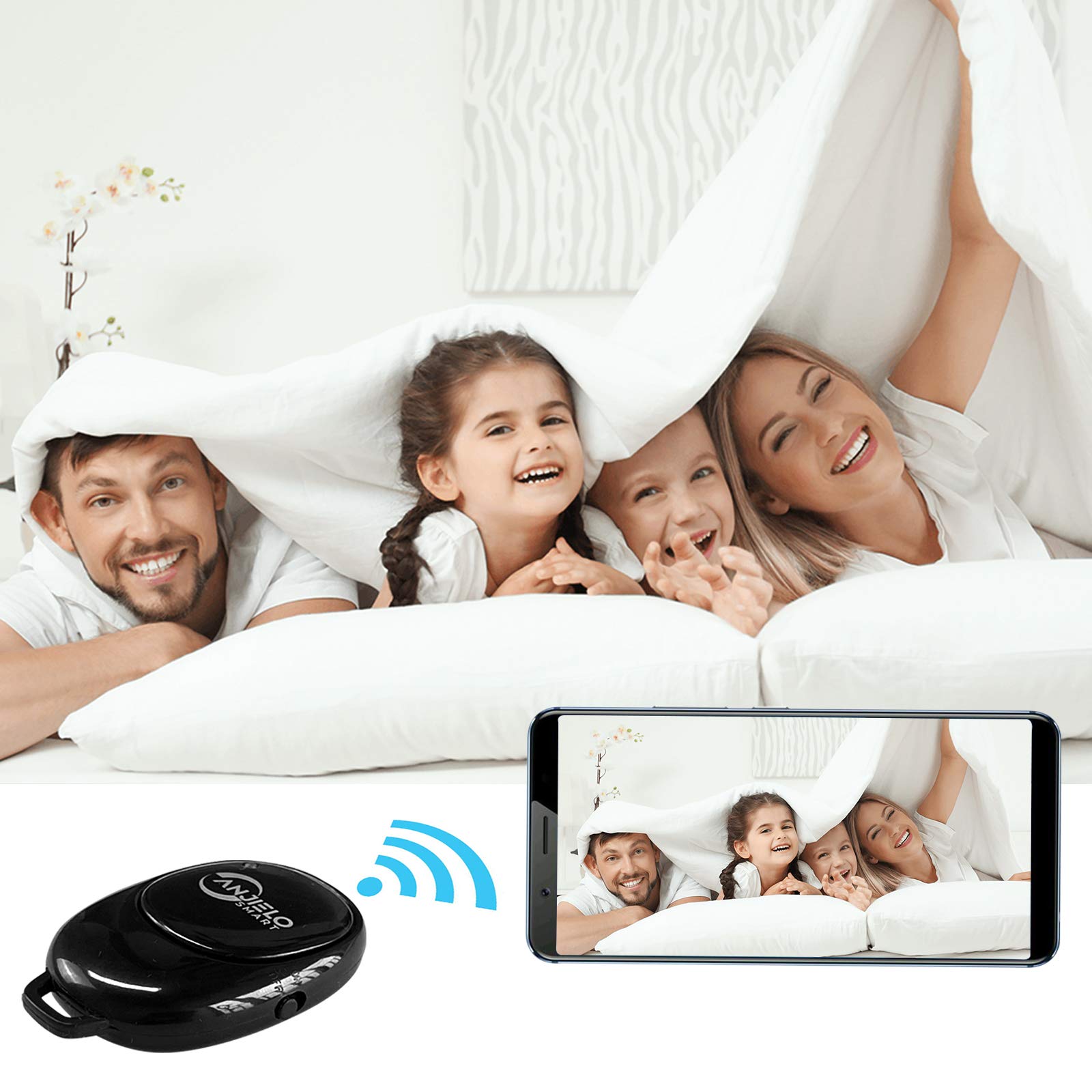 Disparador Remoto inalámbrico Bluetooth Selfie Remote Compatible con Todos los Dispositivos iOS y Android