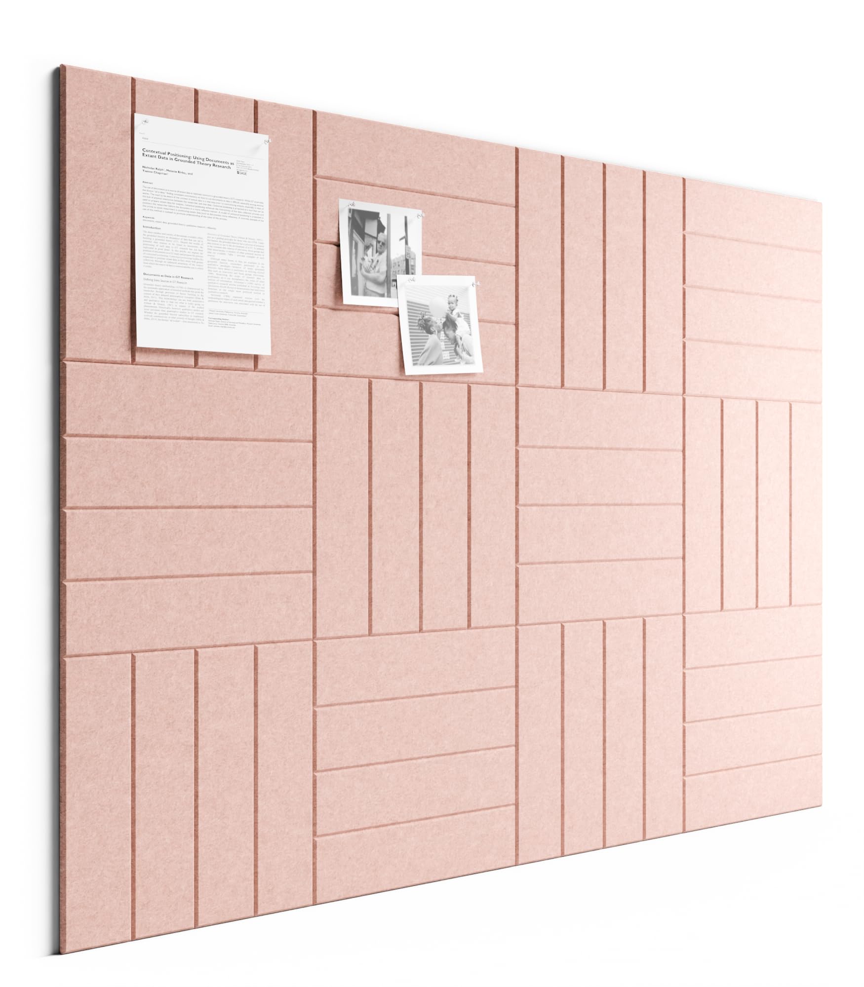 Bumusty 12er-Pack Filz-Pinnwand Lamellen-Optik 120 x 90cm,Alternative zu Korktafel,Inkl.70 Klebestreifen,Memoboard,Fotowand & Visionboard Für Büro,Kinderzimmer & Klassenzimmer