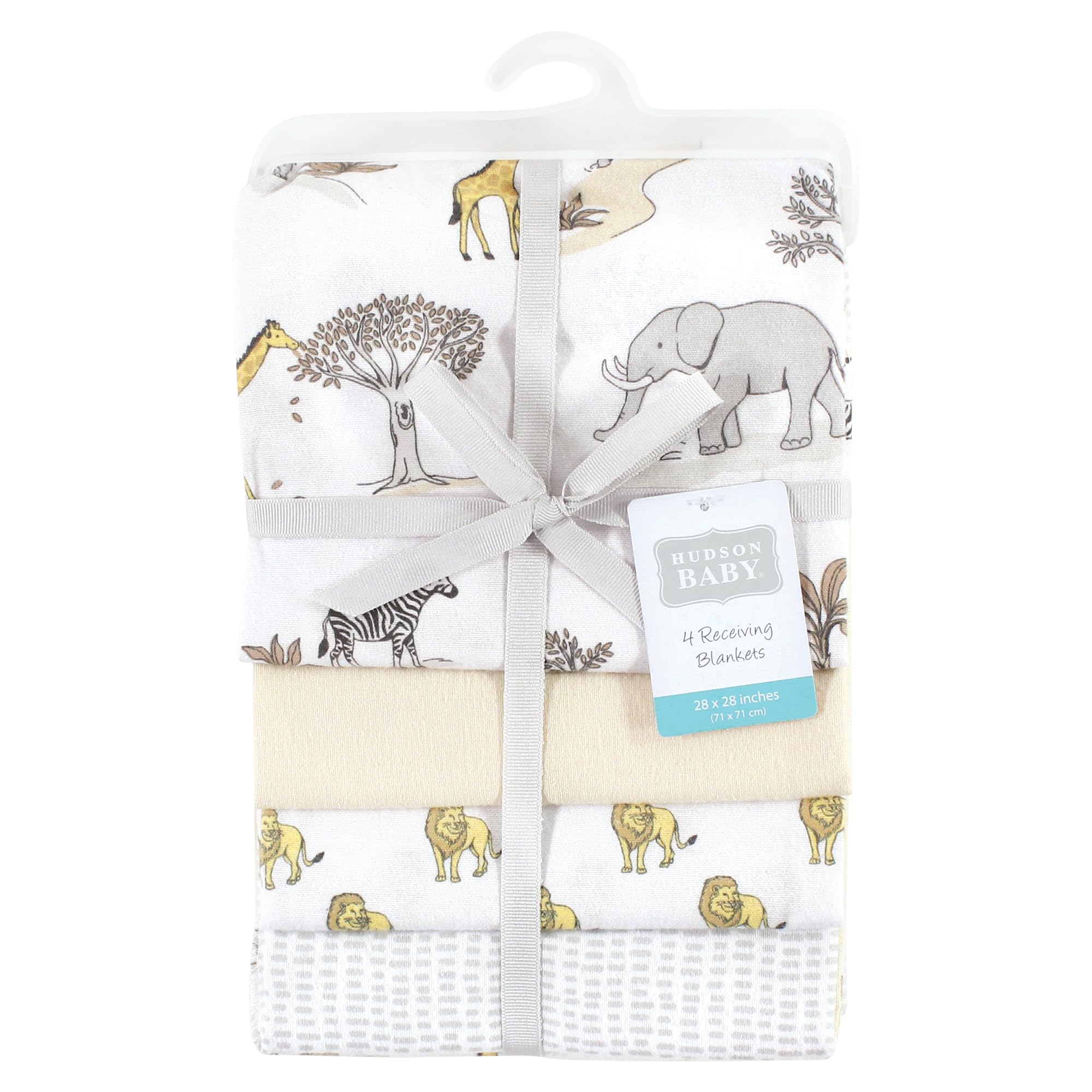 Hudson Baby Mantas unisex de franela de algodón para Bebe, mundo safari neutro, talla única