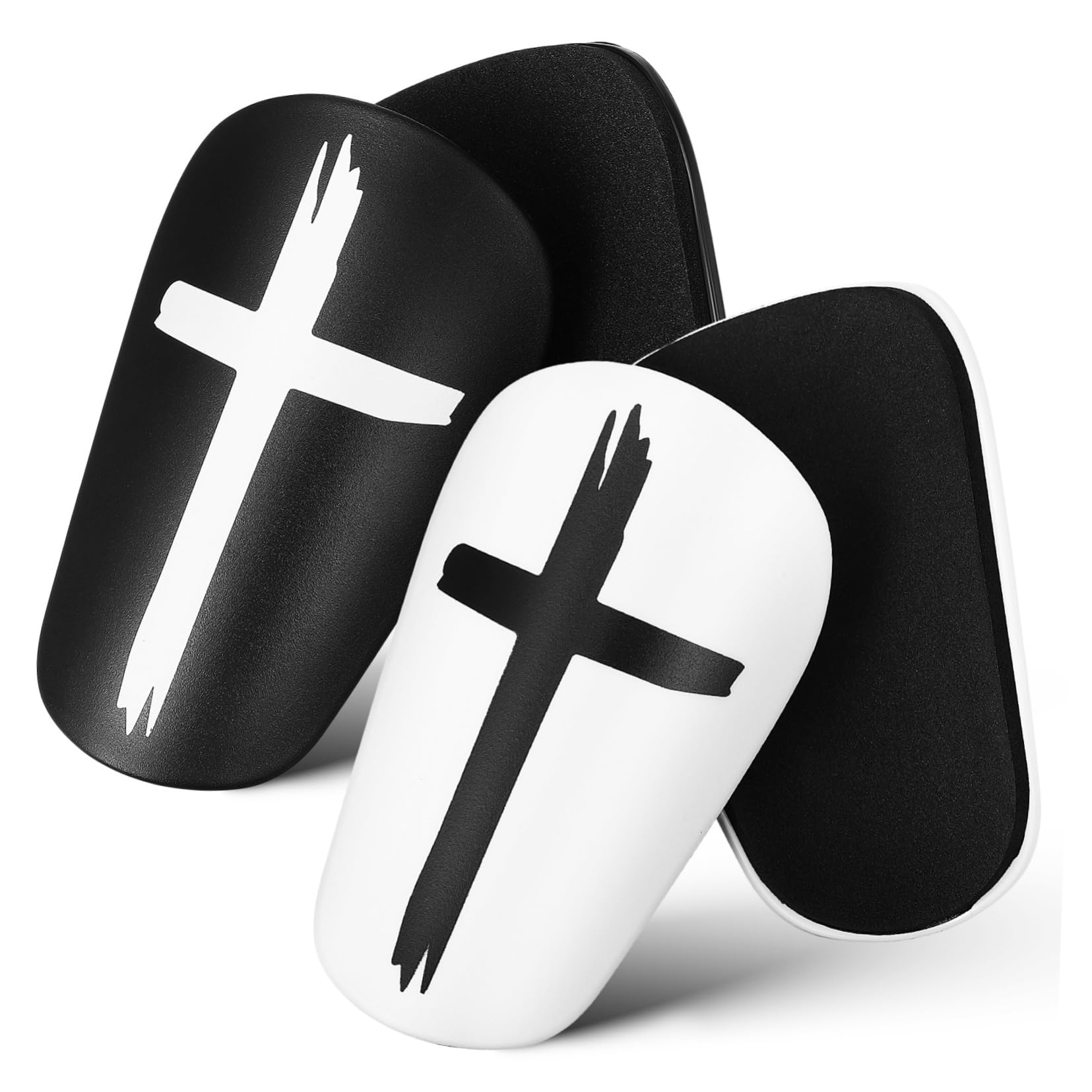 MUSISALY 2Pairs Soccer Shin Guards for Adults Youth Slip Protective Gear for Training Matches Stylish Color Options Proper Fit Convenient Design for Soccer Players