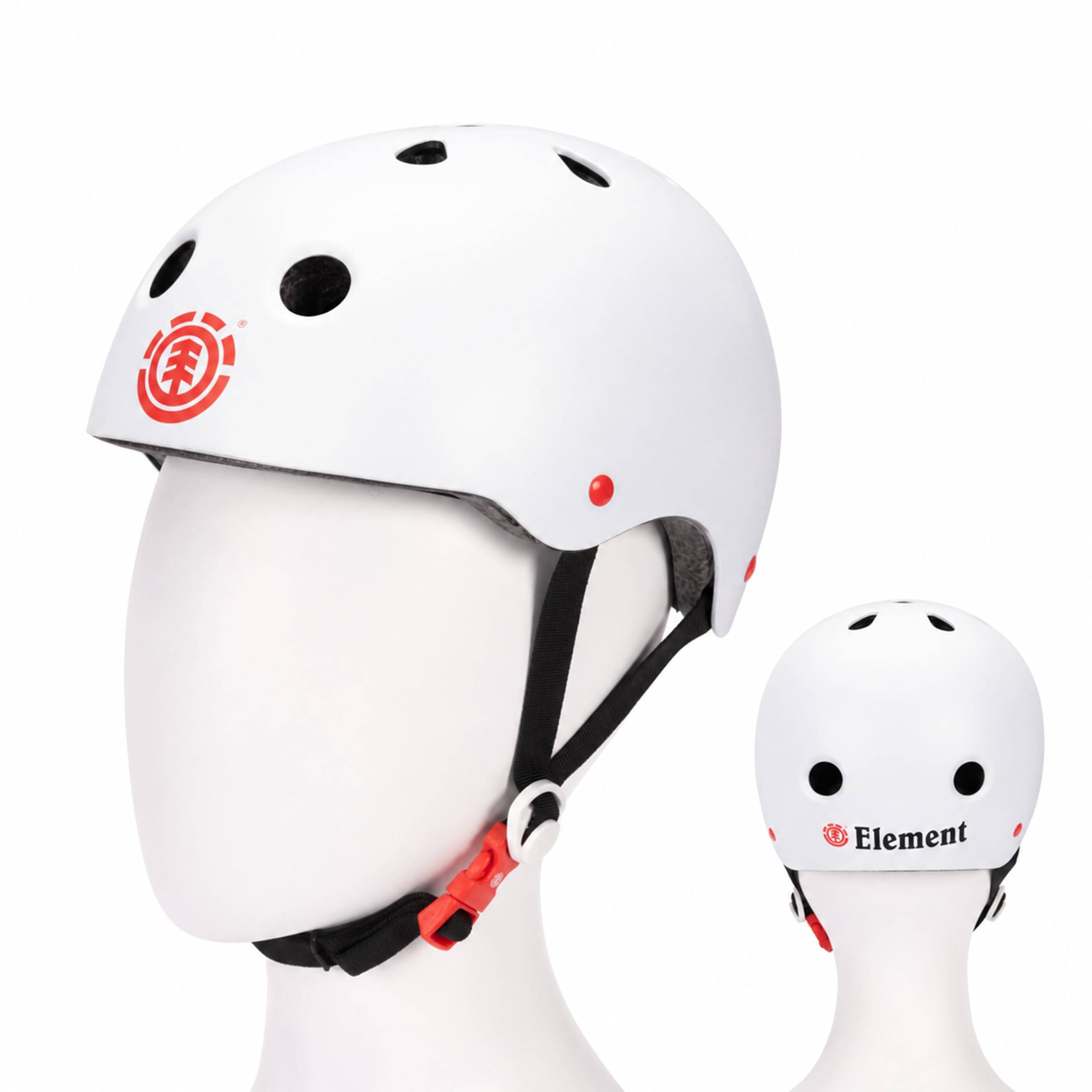Element Protective Gear Matte White Helmet – Multi-Sport Safety Certified