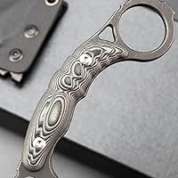 Vista 4 de C1107 Cuchillo de hoja fija con cuchilla D2, mango G10, cuchillo de garra para camping al aire libre, supervivencia, herramienta EDC, cuchillos Verde