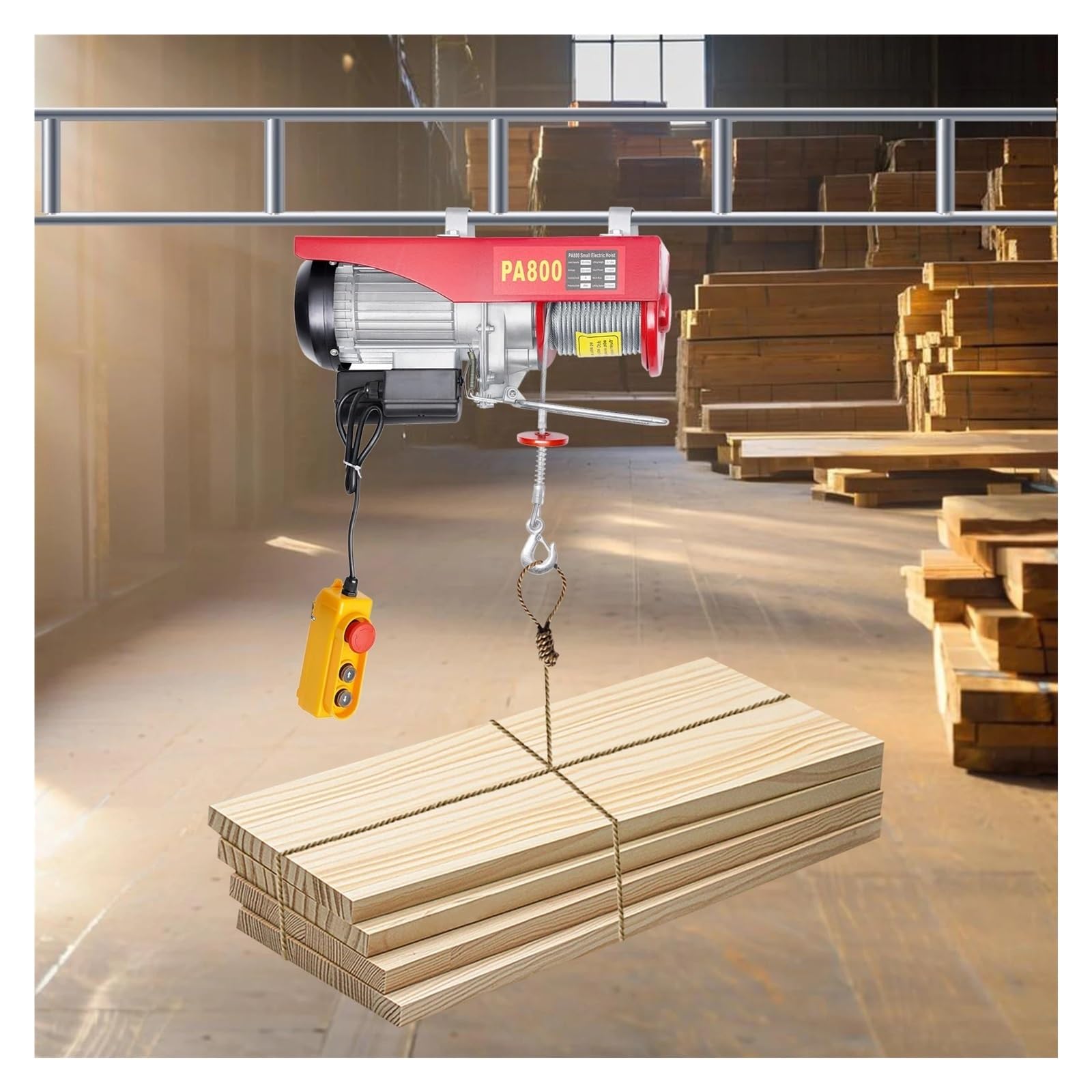 Elektrische Winde 800 Kg Industriehebemaschine Mit Gehäuse Aus Legiertem Stahl Und Einfacher Druckknopfsteuerung Für Lagergarage Elektrischer Hebezeug-Stützarm flaschenzug
