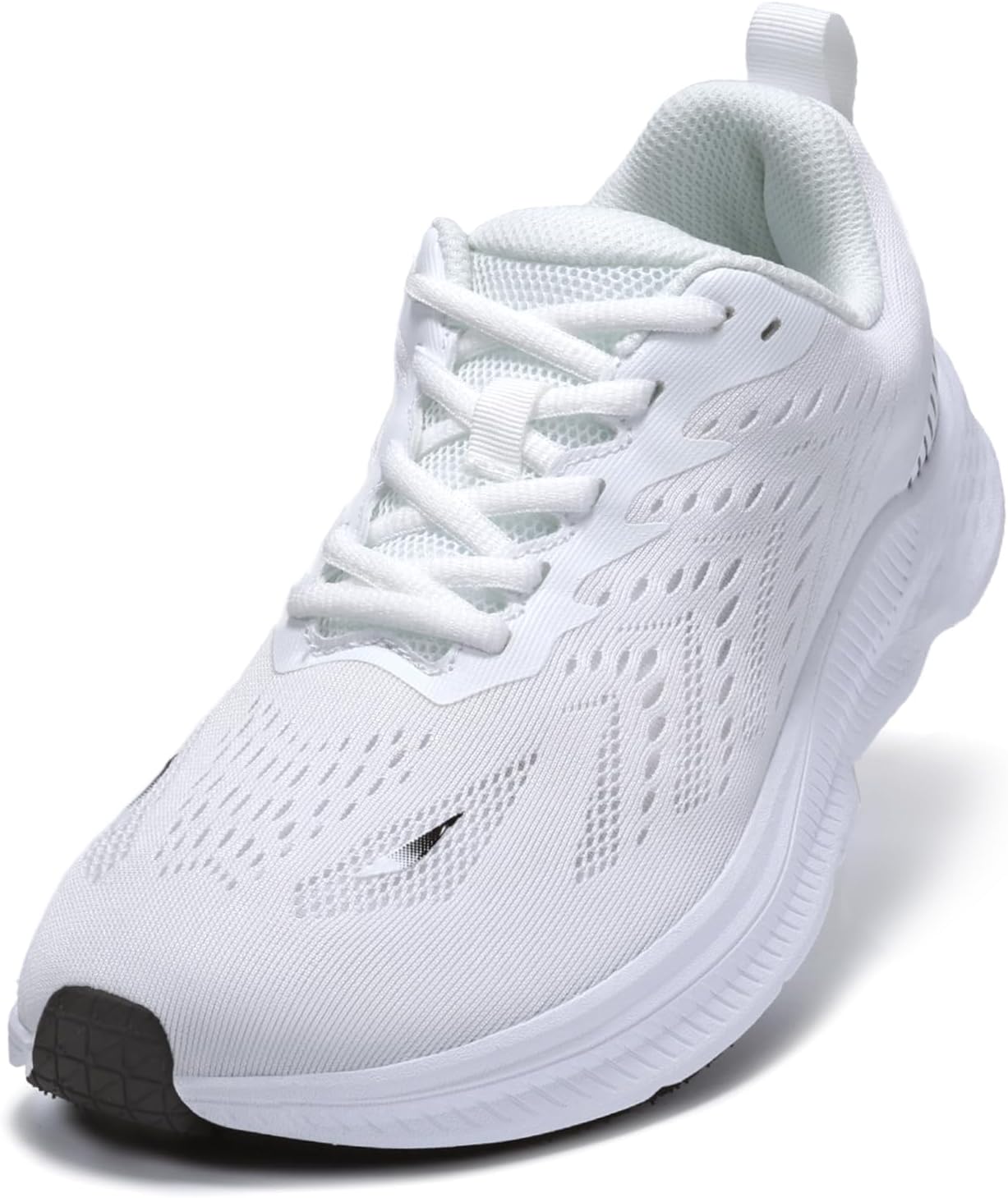 ZVC Wide Toe Box Shoes Women Wide Road Runing Shoes Lightweight Comfortable Non Slip Walking Shoes for Women White