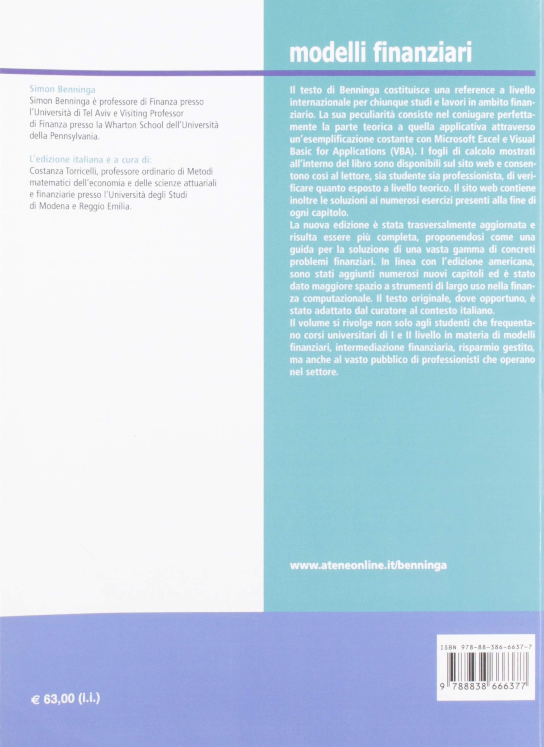 Modelli finanziari. La finanza con Excel. Con aggiornamento online