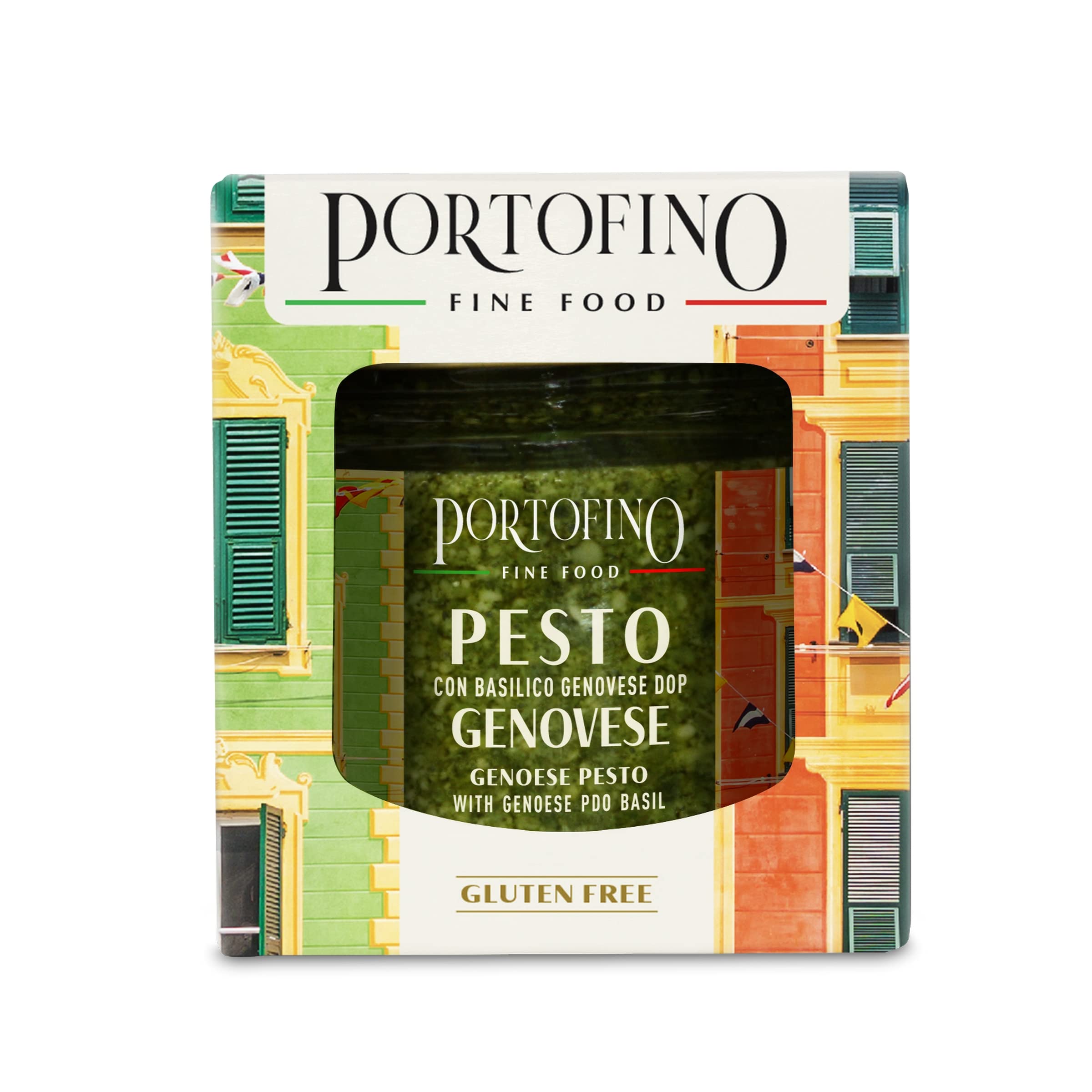 Portofino Fine Food - Pesto Genovese con Albahaca Genovesa DOP - 3 x 100 g