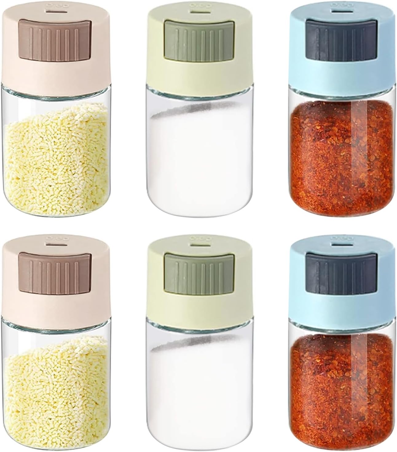 18 Gewürzgläser 85 Ml Mit Streuaufsätzen – Schwarzer Deckel, Für Schublade