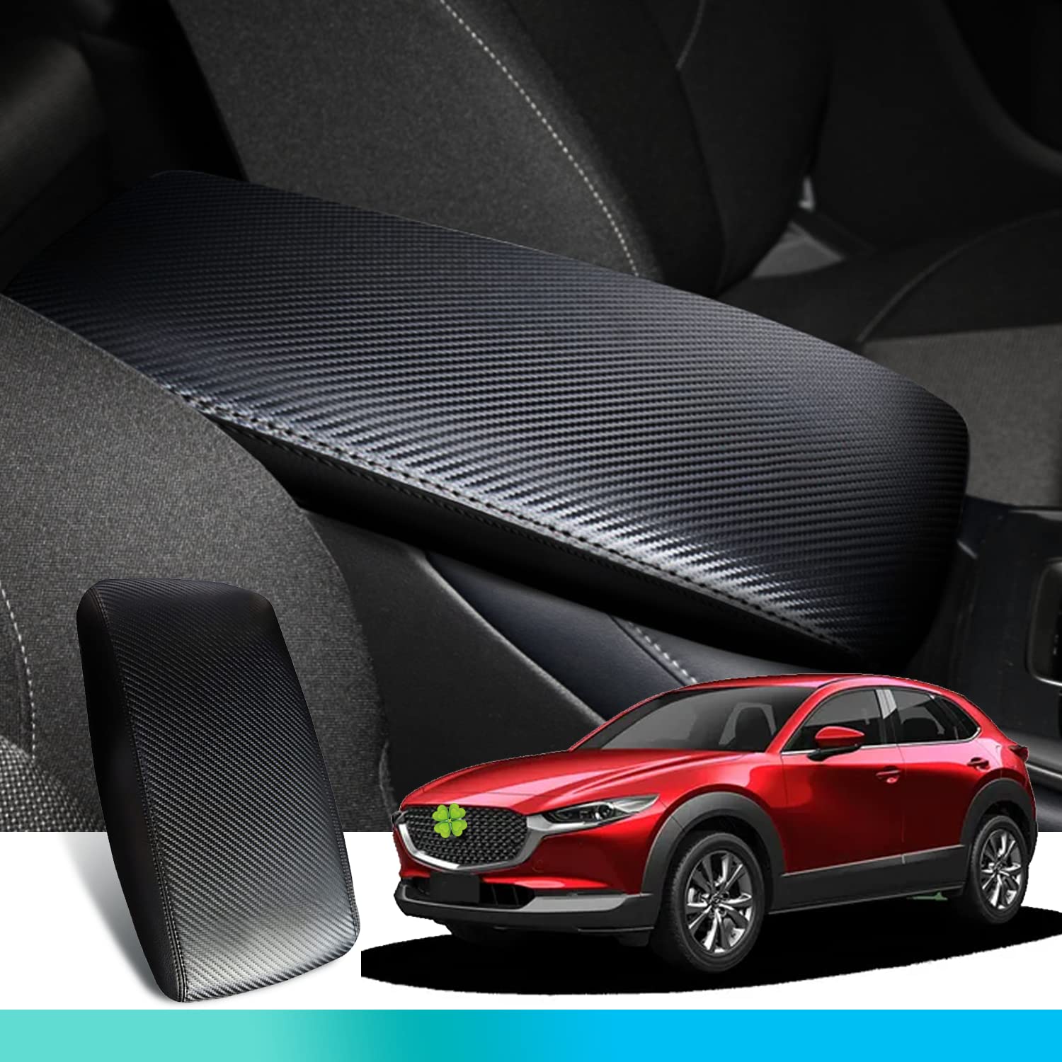 Ruiya Compatibile con Mazda CX30 CX-30 2019-2025 2026 Copri Bracciolo, Copertura per Bracciolo Copribraccioli CX-30 Centrale Bracciolo Copertura Protezion Bracciolo Protezione CX30 Accessori