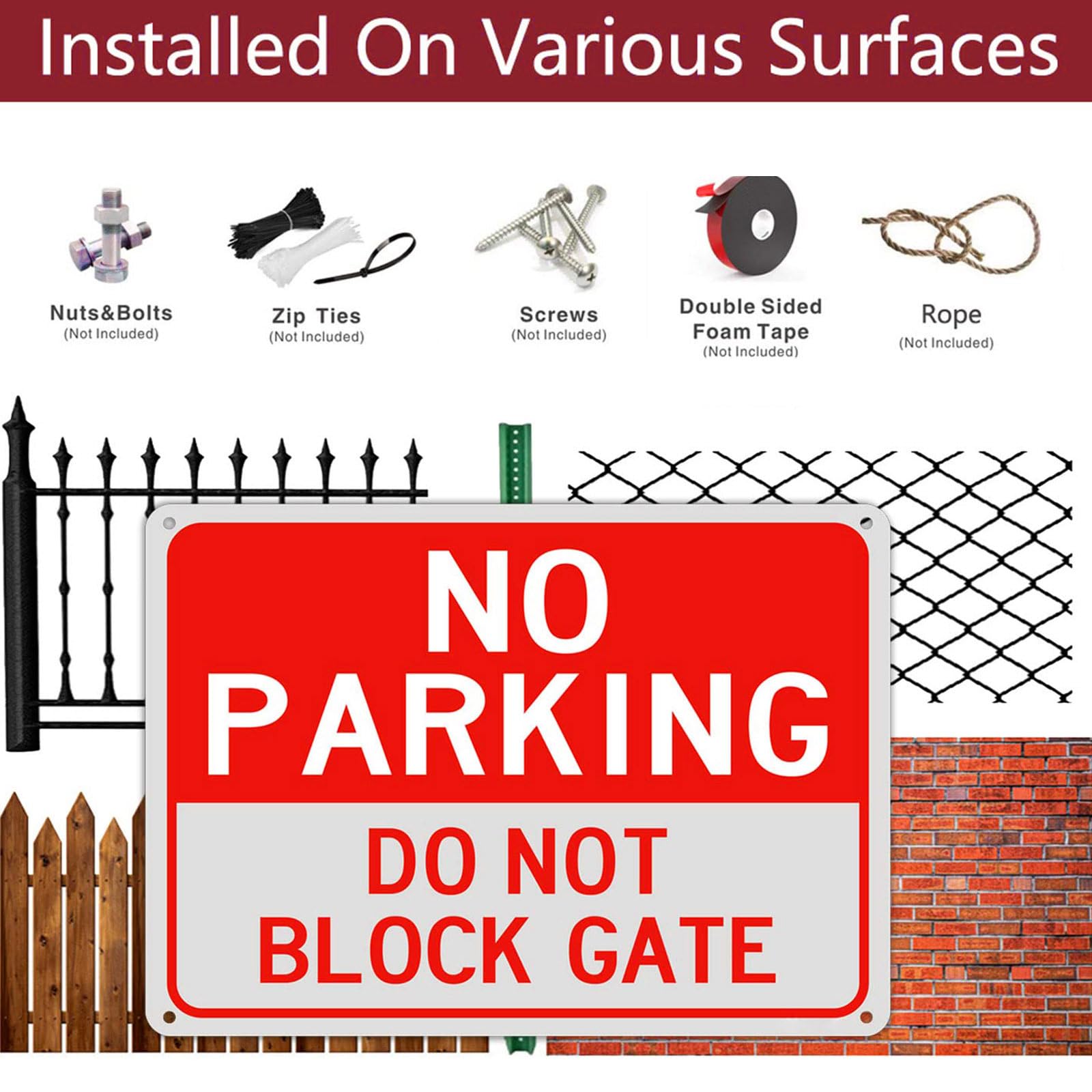 No Parking Signs No Parking Sign Do Not Block The Driveway By Metal ...