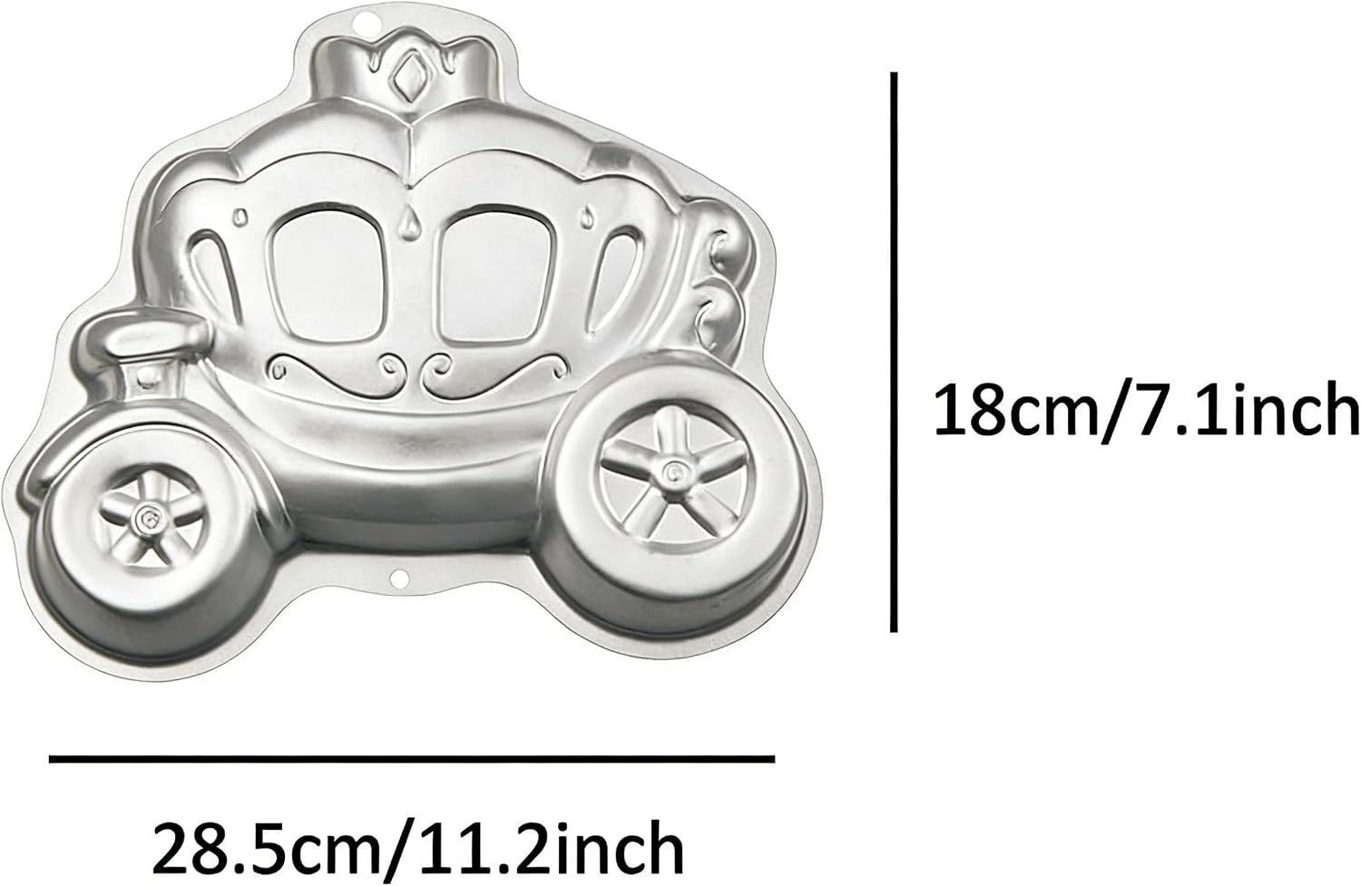 11 Inch Princess Pumpkin Carriage 3D Cake Baking Mold Tin Cake Pan image 2
