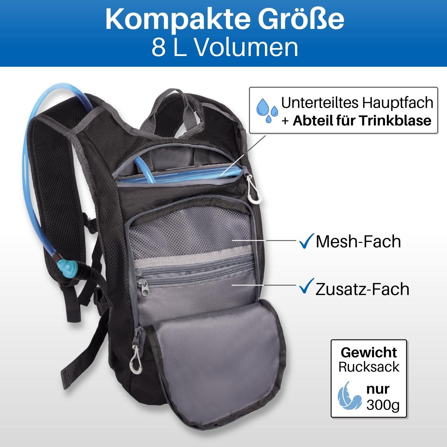 Sport Rucksack 10L - Atmungsaktiv & Wasserdicht Für Outdoor