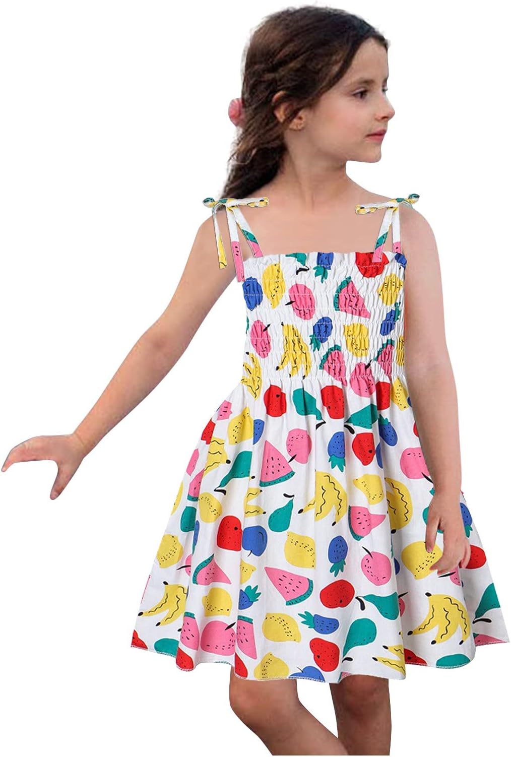 AFGF Casual Sleeveless Beach Dresses Kids Summer Girls Baby Strap Toddler Clothes Girls Dress&Skirt