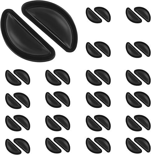 Miniatura 5 de 20 pares de almohadillas para la nariz para lentes, adhesivo antideslizante, almohadilla de nariz de silicona suave para cámara de aire, almohadilla