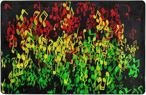 Miniatura 2 de Alfombras rectangulares con música Rasta Reggae, tapete suave y bohemio para cocina, antideslizante, lavable, para dormitorio, sala de estar, baño,